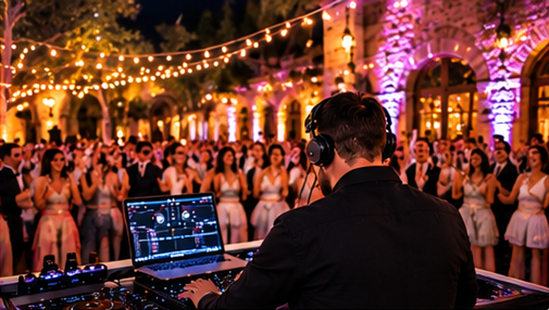 DJ durante una boda en Barcelona adaptando la sesión musical a los invitados