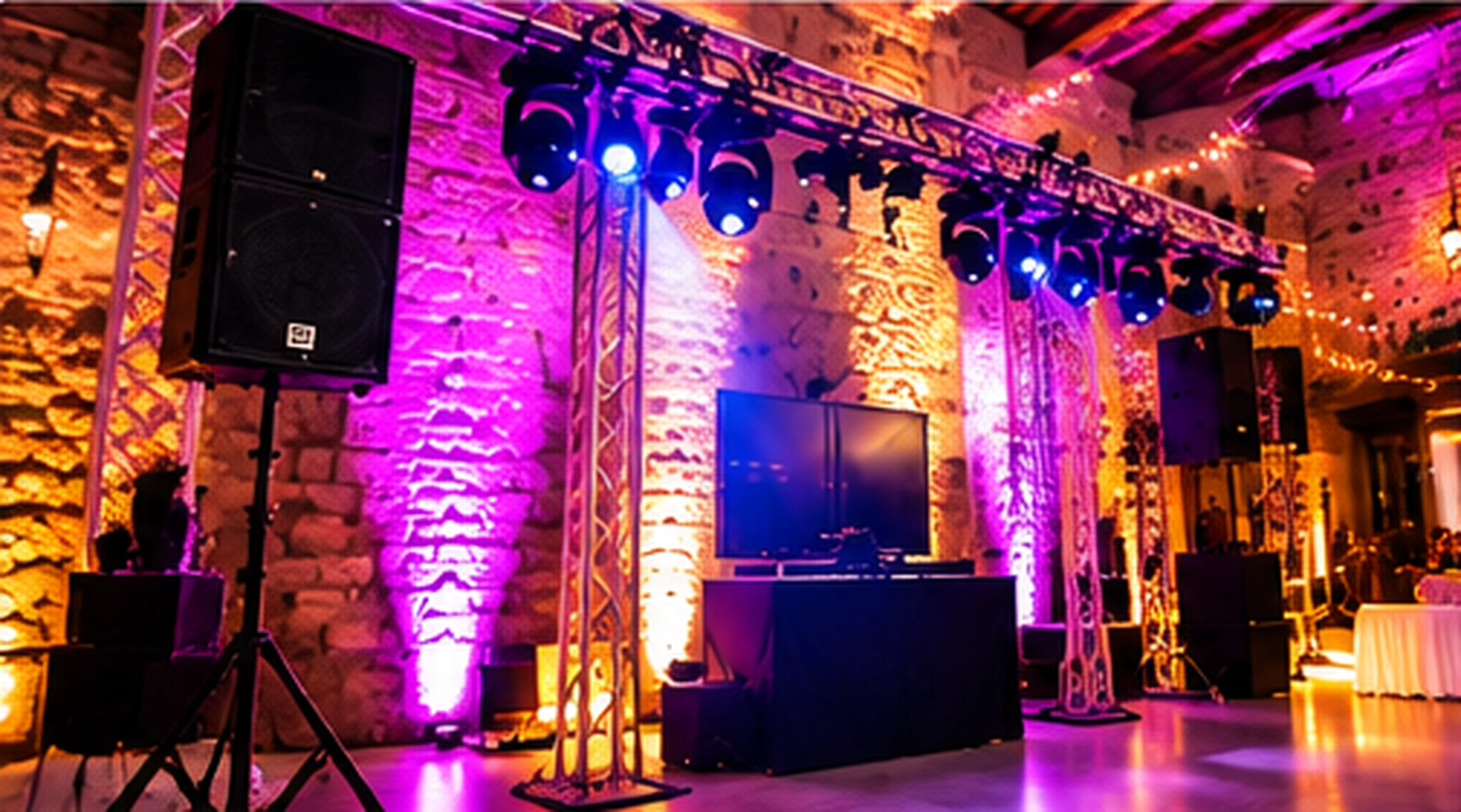 Equipo de sonido e iluminación profesional para bodas en Barcelona